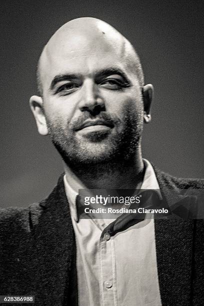 Writer Roberto Saviano attends the ceremony of Raymond Chandler Award at Teatro Sociale on December 7, 2016 in Como, Italy.