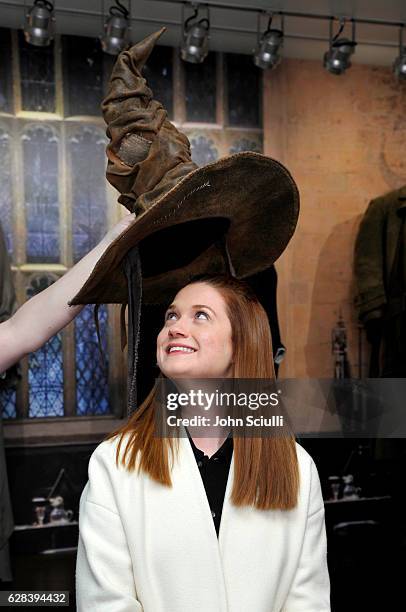 Actress Bonnie Wright attends the Harry Potter and Fantastic Beasts Exhibit launch at Warner Bros. Studio Tour Hollywood at Warner Bros. Studios on...