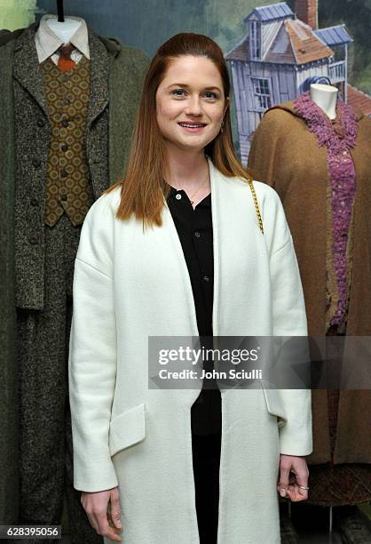 Actress Bonnie Wright attends the Harry Potter and Fantastic Beasts Exhibit launch at Warner Bros. Studio Tour Hollywood at Warner Bros. Studios on...