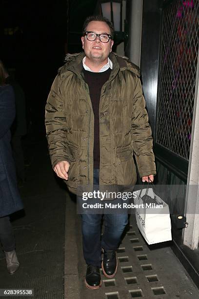 Alan Carr at the Ivy restaurant for an intimate Kylie Minogue performnce on December 7, 2016 in London, England.