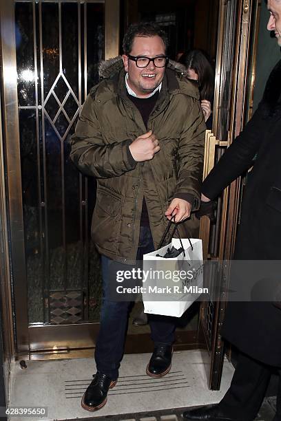 Alan Carr at the Ivy restaurant for an intimate Kylie Minogue performnce on December 7, 2016 in London, England.