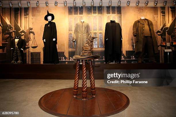 General view of the atmosphere during the press preview of exhibit showcasing costumes and props from Warner Bros. Pictures' "Fantastic Beasts And...