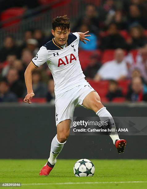 Son Heung-min of Tottenham Hotspur during the UEFA Champions League match between Tottenham Hotspur FC and PFC CSKA Moskva at Wembley Stadium on...