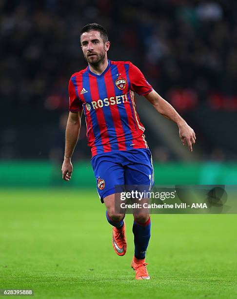 Zoran Tosic of CSKA Moscow during the UEFA Champions League match between Tottenham Hotspur FC and PFC CSKA Moskva at Wembley Stadium on December 7,...