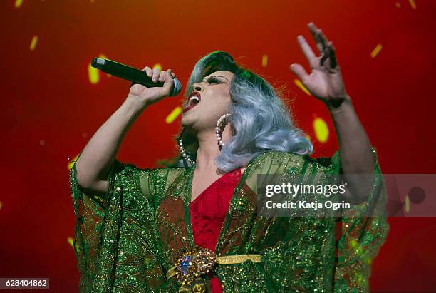 Phi Phi O'Hara performs during RuPaul's Drag Race "Christmas Queens" Show at The O2 Institute Birmingham on December 7, 2016 in Birmingham, England.