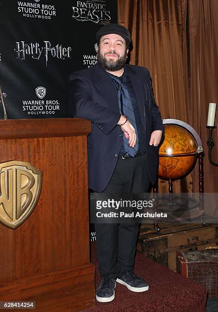 Actor Dan Fogler attends the press preview for the exhibit showcasing the costumes and props from Warner Bros. Pictures' "Fantastic Beasts and Where...