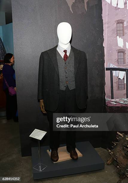 General view of the atmosphere at the exhibit showcasing the costumes and props from Warner Bros. Pictures' "Fantastic Beasts and Where To Find Them"...