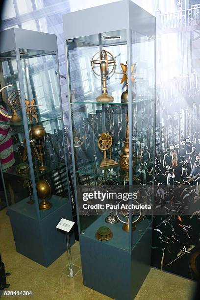 General view of the atmosphere at the exhibit showcasing the costumes and props from Warner Bros. Pictures' "Fantastic Beasts and Where To Find Them"...