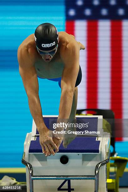 Tom Shields of the United States competes in the 100m Butterfly semi-final on day two of the 13th FINA World Swimming Championships at the WFCU...