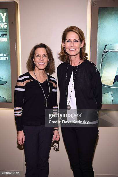 Producers Ellen Goosenberg Kent and Perri Peltz attend the HBO Documentary Film "Risky Drinking" Premiere at HBO Theater on December 7, 2016 in New...