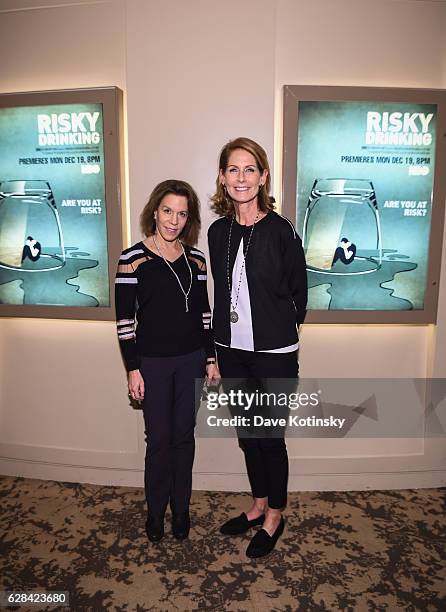 Producers Ellen Goosenberg Kent and Perri Peltz attend the HBO Documentary Film "Risky Drinking" Premiere at HBO Theater on December 7, 2016 in New...