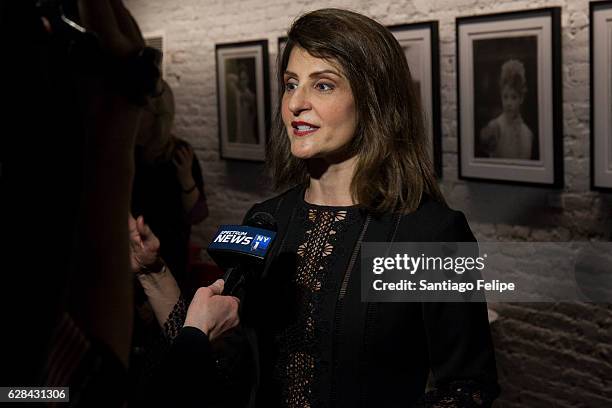 Nia Vardalos attends "Tiny Beautiful Things" Opening Night Celebration at The Public Theater on December 7, 2016 in New York City.