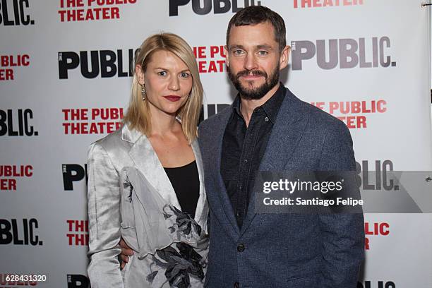 Claire Danes and Hugh Dancy attend "Tiny Beautiful Things" Opening Night Celebration at The Public Theater on December 7, 2016 in New York City.