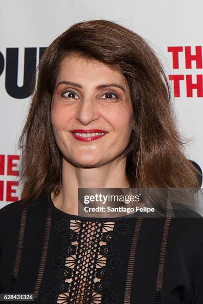 Nia Vardalos attends "Tiny Beautiful Things" Opening Night Celebration at The Public Theater on December 7, 2016 in New York City.