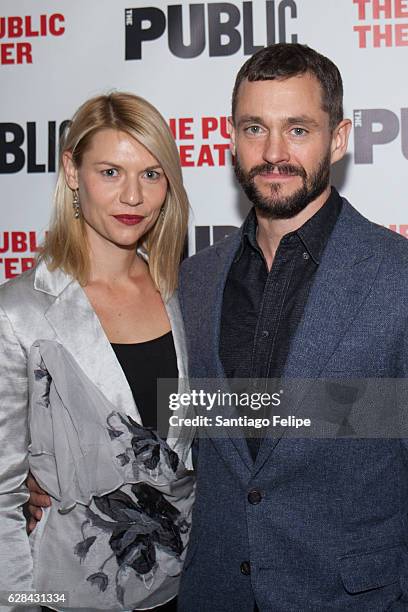 Claire Danes and Hugh Dancy attend "Tiny Beautiful Things" Opening Night Celebration at The Public Theater on December 7, 2016 in New York City.