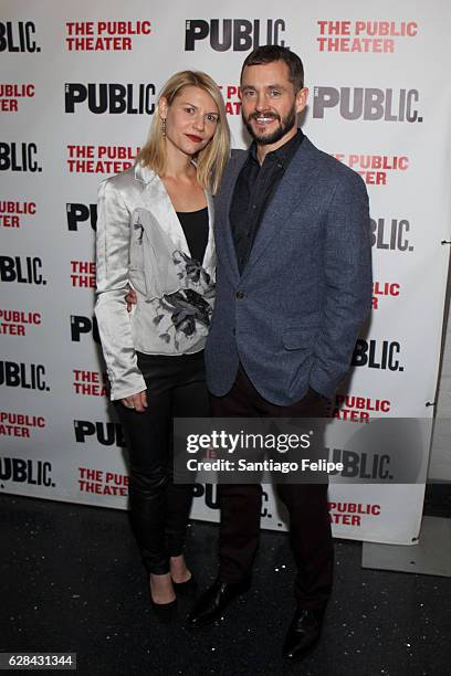Claire Danes and Hugh Dancy attend "Tiny Beautiful Things" Opening Night Celebrationat The Public Theater on December 7, 2016 in New York City.