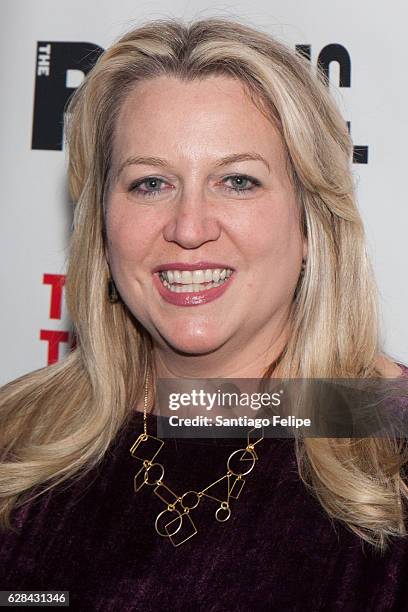 Cheryl Strayed attends "Tiny Beautiful Things" Opening Night Celebration at The Public Theater on December 7, 2016 in New York City.