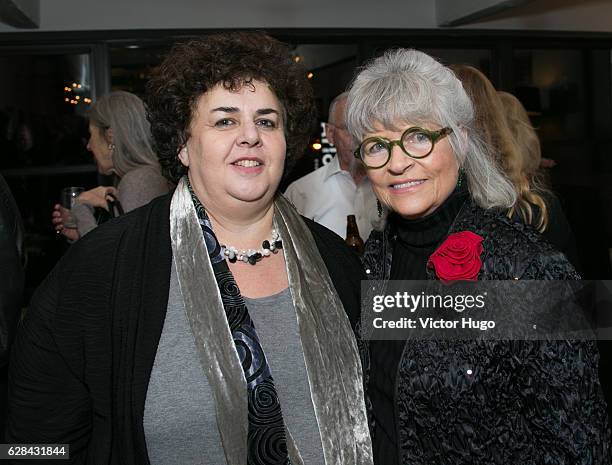 Mary Engel and Louise Kerz Hirschfeld attend New York Book Launch "Father Daughter" by Terry Corrao on December 7, 2016 in New York City.