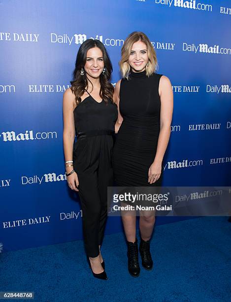 Izzy Goodkind and Olivia Caridi attend the DailyMail.com and Elite Daily holiday party at Vandal on December 7, 2016 in New York City.