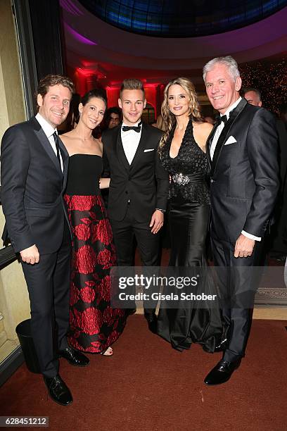 Philip Greffenius and his wife Evelyn Greffenius, Joshua Kimmich, FC Bayern Muenchen soccer player and Alexander Schuhmacher, AUDI, and his wife...