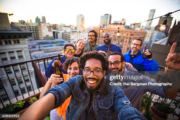 Fun Selfie at Rooftop Party