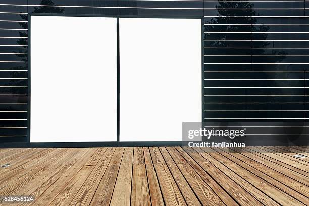 blank advertising billboard - monitor wall stock pictures, royalty-free photos & images