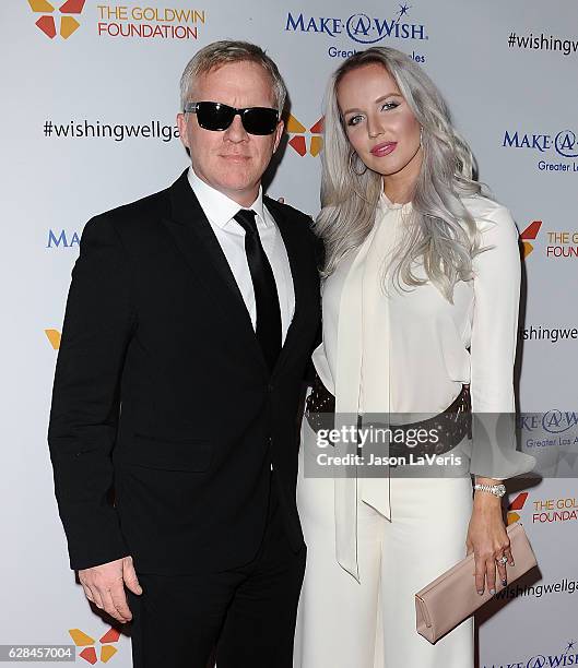 Actor Anthony Michael Hall and actress Lucia Oskerova attend the 4th annual Wishing Well winter gala at Hollywood Palladium on December 7, 2016 in...