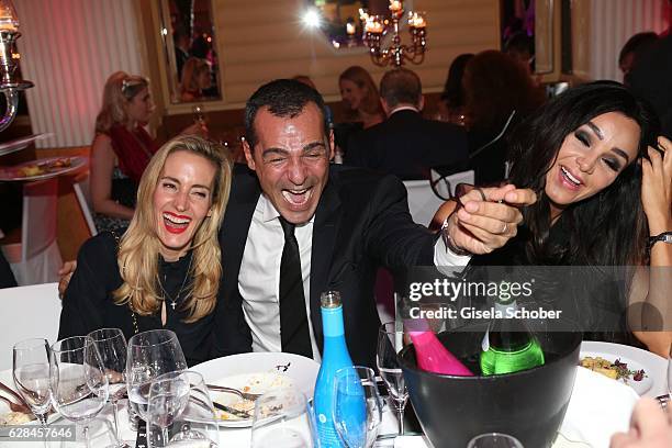 Erol Sander and his wife Caroline Sander Goddet and Verona Pooth during the 10th Audi Generation Award 2016 at Hotel Bayerischer Hof on December 7,...