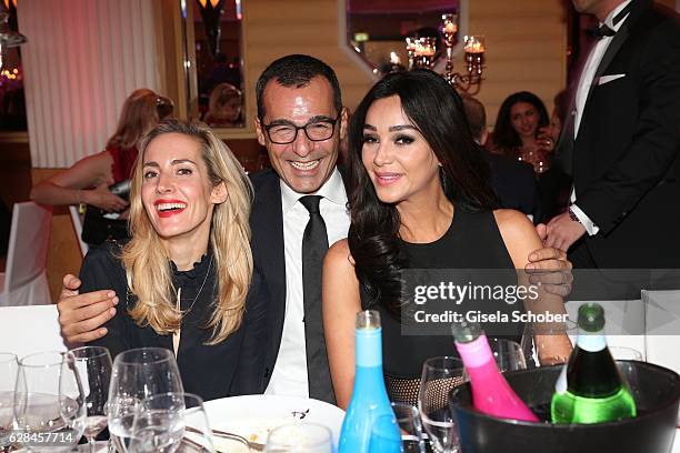 Erol Sander and his wife Caroline Sander Goddet and Verona Pooth during the 10th Audi Generation Award 2016 at Hotel Bayerischer Hof on December 7,...