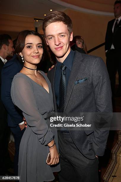 Timur Bartels and his girlfriend Michelle Marth during the 10th Audi Generation Award 2016 at Hotel Bayerischer Hof on December 7, 2016 in Munich,...