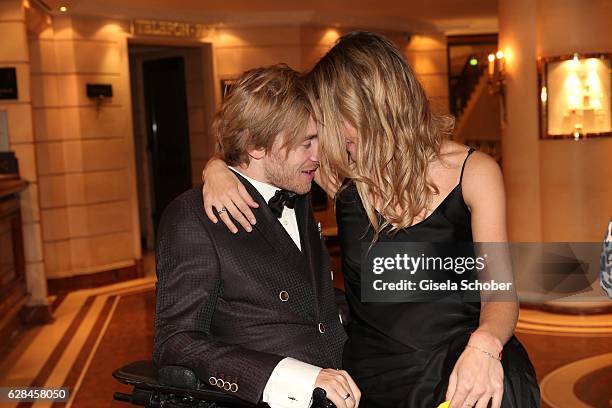 Samuel Koch and his wife Sarah Elena Koch during the 10th Audi Generation Award 2016 at Hotel Bayerischer Hof on December 7, 2016 in Munich, Germany.