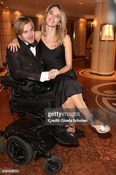 Samuel Koch and his wife Sarah Koch during the 10th Audi Generation Award 2016 at Hotel Bayerischer Hof on December 7, 2016 in Munich, Germany.