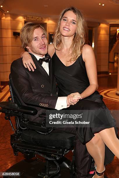 Samuel Koch and his wife Sarah Elena Koch during the 10th Audi Generation Award 2016 at Hotel Bayerischer Hof on December 7, 2016 in Munich, Germany.