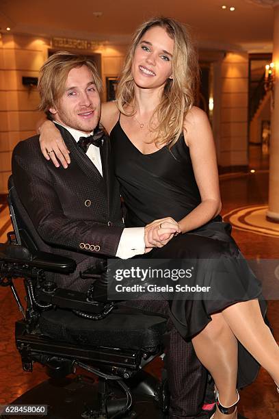 Samuel Koch and his wife Sarah Elena Koch during the 10th Audi Generation Award 2016 at Hotel Bayerischer Hof on December 7, 2016 in Munich, Germany.