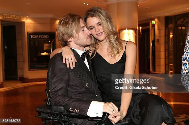 Samuel Koch and his wife Sarah Elena Koch during the 10th Audi Generation Award 2016 at Hotel Bayerischer Hof on December 7, 2016 in Munich, Germany.