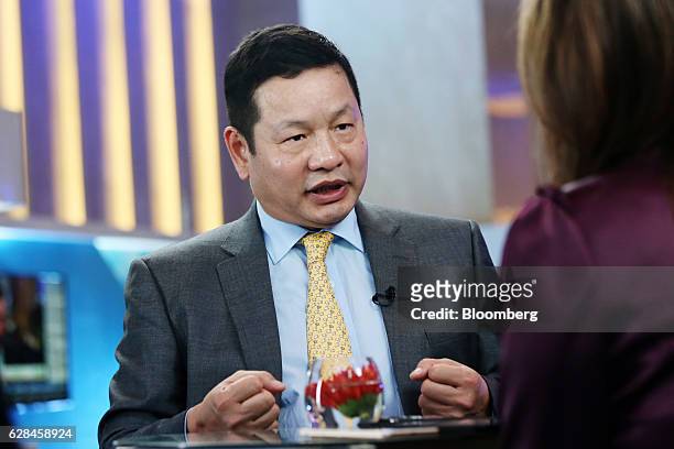 Truong Gia Binh, co-founder and chairman of FPT Corp., speaks during a Bloomberg Television interview at the Bloomberg Asean Business Summit in...