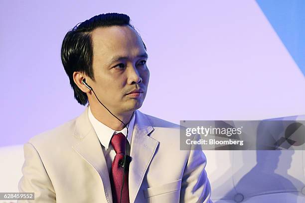 Billionaire Trinh Van Quyet, chairman of FLC Group JSC, listens during the Bloomberg Asean Business Summit in Hanoi, Vietnam, on Thursday, Dec. 8,...