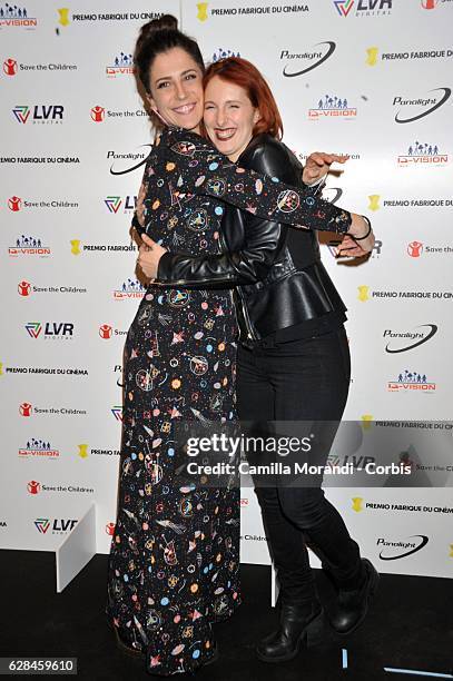 Francesca Valtorta and Francesca Marino attend the Fabrique Du Cinema Awards In Rome on December 7, 2016 in Rome, Italy.