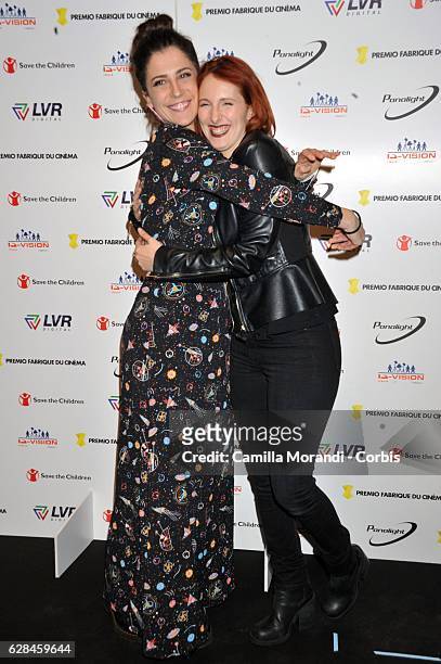 Francesca Valtorta and Francesca Marino attend the Fabrique Du Cinema Awards In Rome on December 7, 2016 in Rome, Italy.