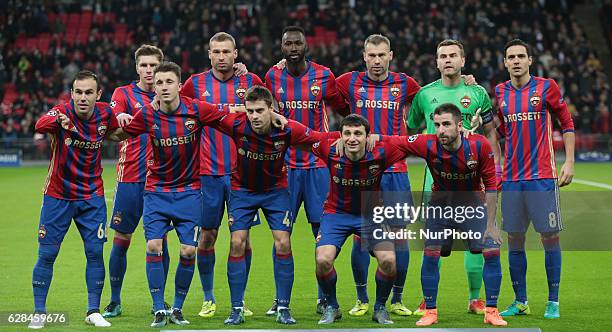 Moscow Team during UEFA Champions League - Group E match between Tottenham Hotspur and CSKA Moscow at Wembley stadium 07 Dec 2016