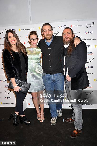 Ginevra De Carolis; Milena Mancini; Michele Vannucci and Mirko Frezza attend the Fabrique Du Cinema Awards In Rome on December 7, 2016 in Rome, Italy.