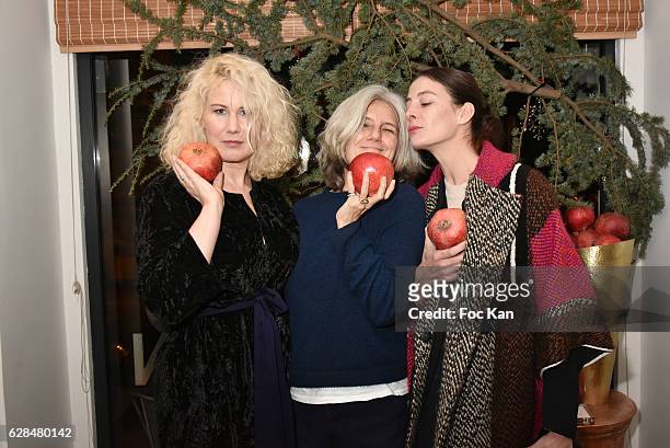 Top model Christine Bergstrom, Writer/journalist Sophie Fontanel from L'Obs and opera star dancer Marie Agnes Gillot Marraine of ICCARRE