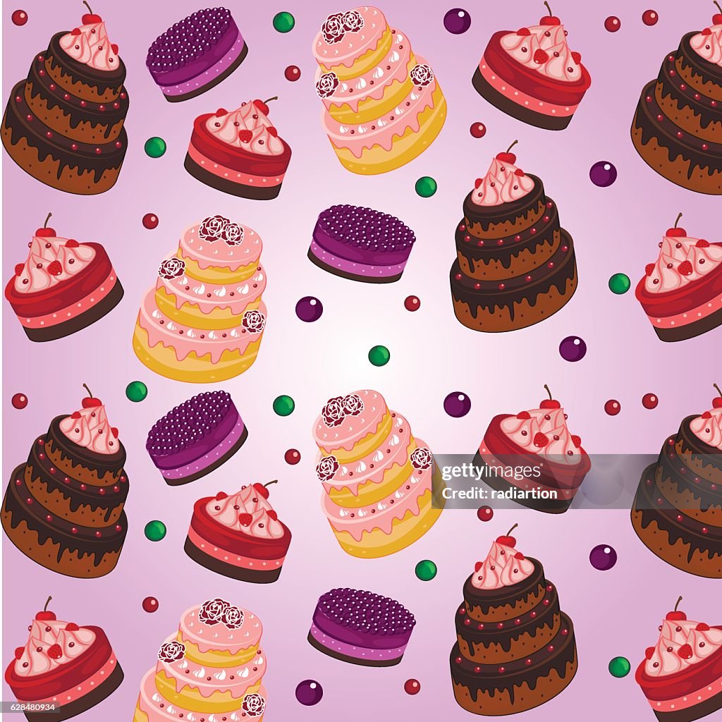 Cakes Pattern High-Res Vector Graphic - Getty Images