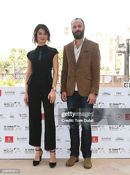 Olga Kurylenko and Ali Suliman attend the jury meeting of the fifth IWC Filmmaker Award at the 13th Dubai International Film Festival , during which...