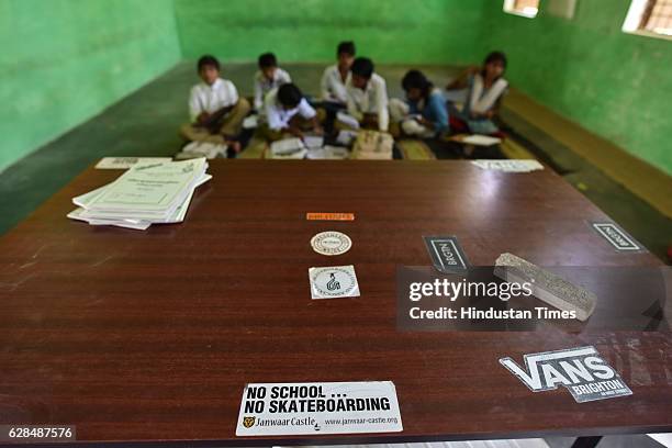 Children studying in the classroom at government school on October 26, 2016 in Janwaar, India. In just six months he has learned almost all the basic...