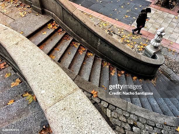 street stairs - escalones stockfoto's en -beelden