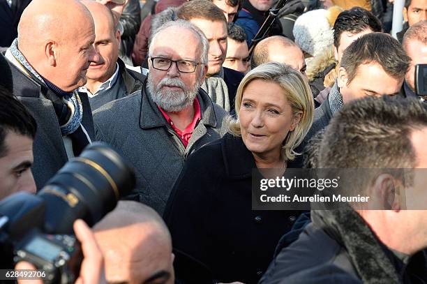 Marine Le Pen, President of the French far right political party Front National and Wallerand de Saint Just, French far right political party Front...