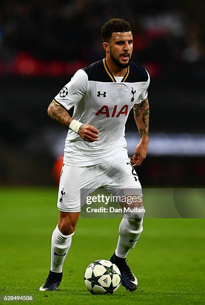 Kyle Walker of Tottenham Hotspur in action during the UEFA Champions League match between Tottenham Hotspur FC and PFC CSKA Moskva at Wembley Stadium...