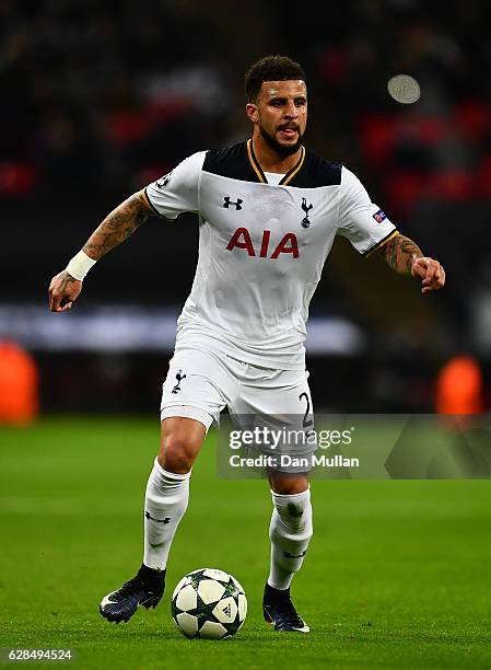 Kyle Walker of Tottenham Hotspur in action during the UEFA Champions League match between Tottenham Hotspur FC and PFC CSKA Moskva at Wembley Stadium...