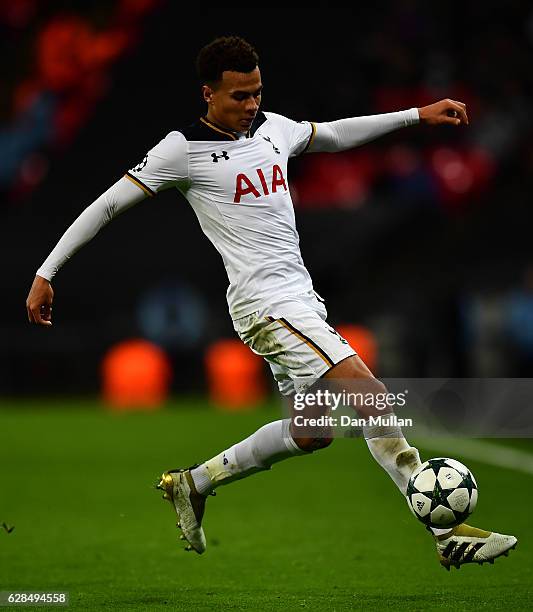 Dele Alli of Tottenham Hotspur in action during the UEFA Champions League match between Tottenham Hotspur FC and PFC CSKA Moskva at Wembley Stadium...